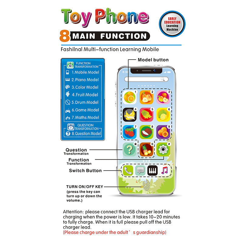 Kinder-Spielzeug-Handy mit Touch & Musik