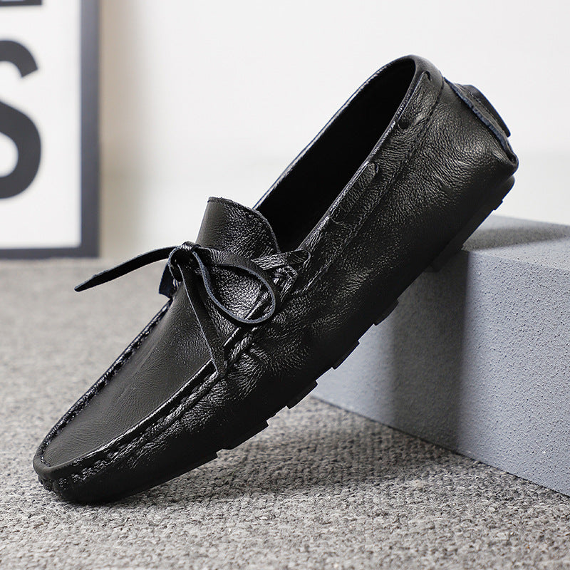 Schwarzes Leder-Sneaker – Bild 1 | LuxeStyle
