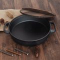Gusseisenpfanne mit Holzdeckel | LuxeStyle