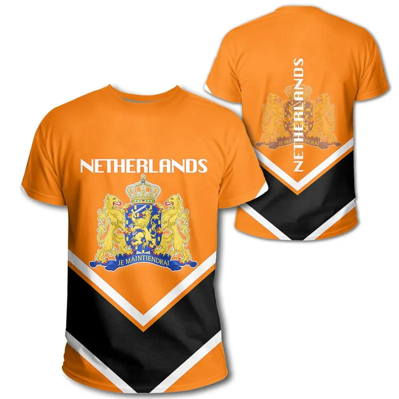 Herren T-Shirt mit Hollandflaggen-Print – Bild 6 | LuxeStyle