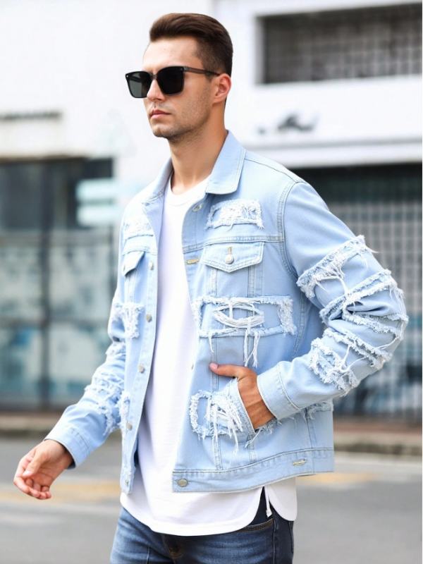 Lockere Jeansjacke im Korea-Stil – Y030S – Ansicht 4