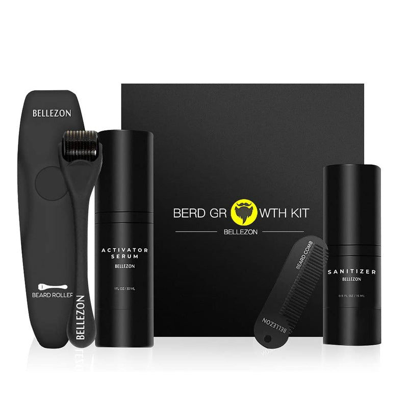 Bartwuchs-Set mit Mikro-Nadel-Roller
