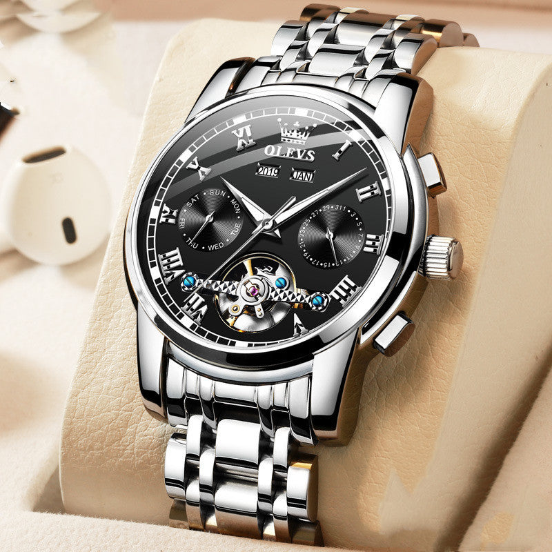 Wasserdichte Leucht-Herrenuhr mit Mechanikwerk – Bild 6 | LuxeStyle