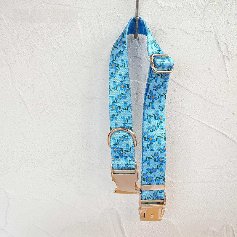 Hundehalsband- und Leinen-Set mit Blumenmuster – Bild 2 | LuxeStyle