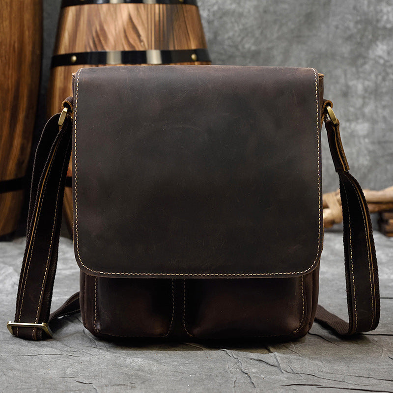 Einzelhals-Einsteigertasche aus Echtleder – Bild 3 | LuxeStyle