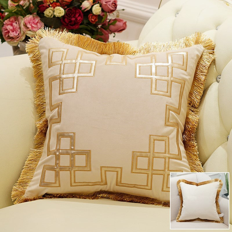 Gestreifter Flanell-Sofakissenbezug – Bild 5 | LuxeStyle