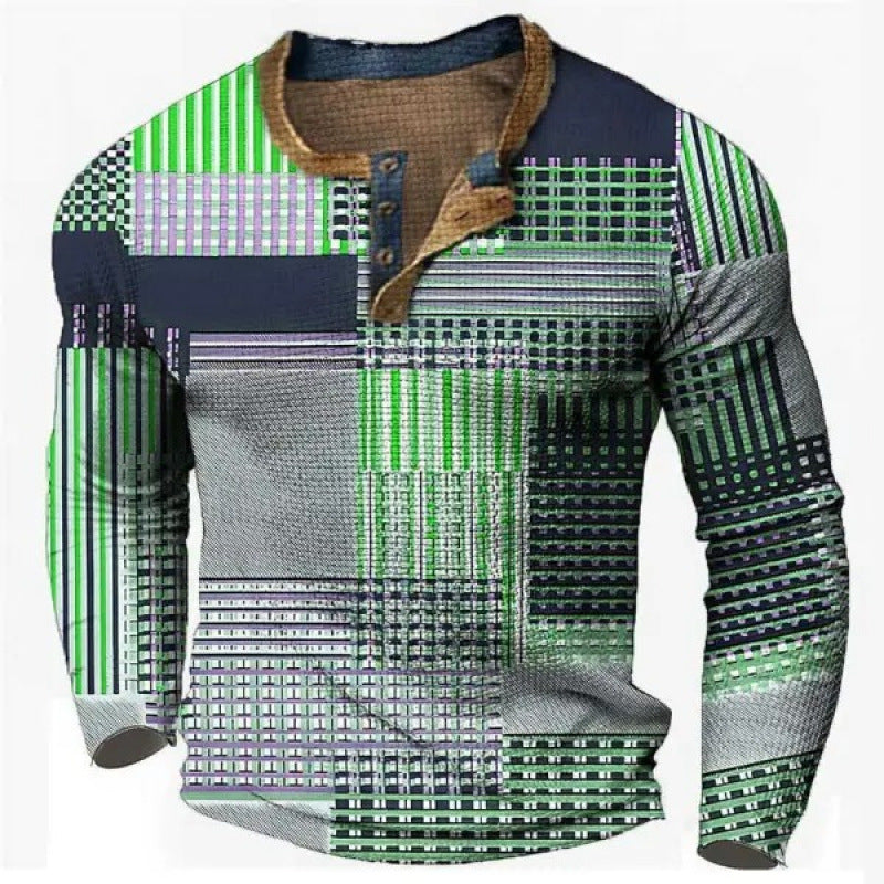 Langarm-T-Shirt mit digitalem Print – Bild 6 | LuxeStyle