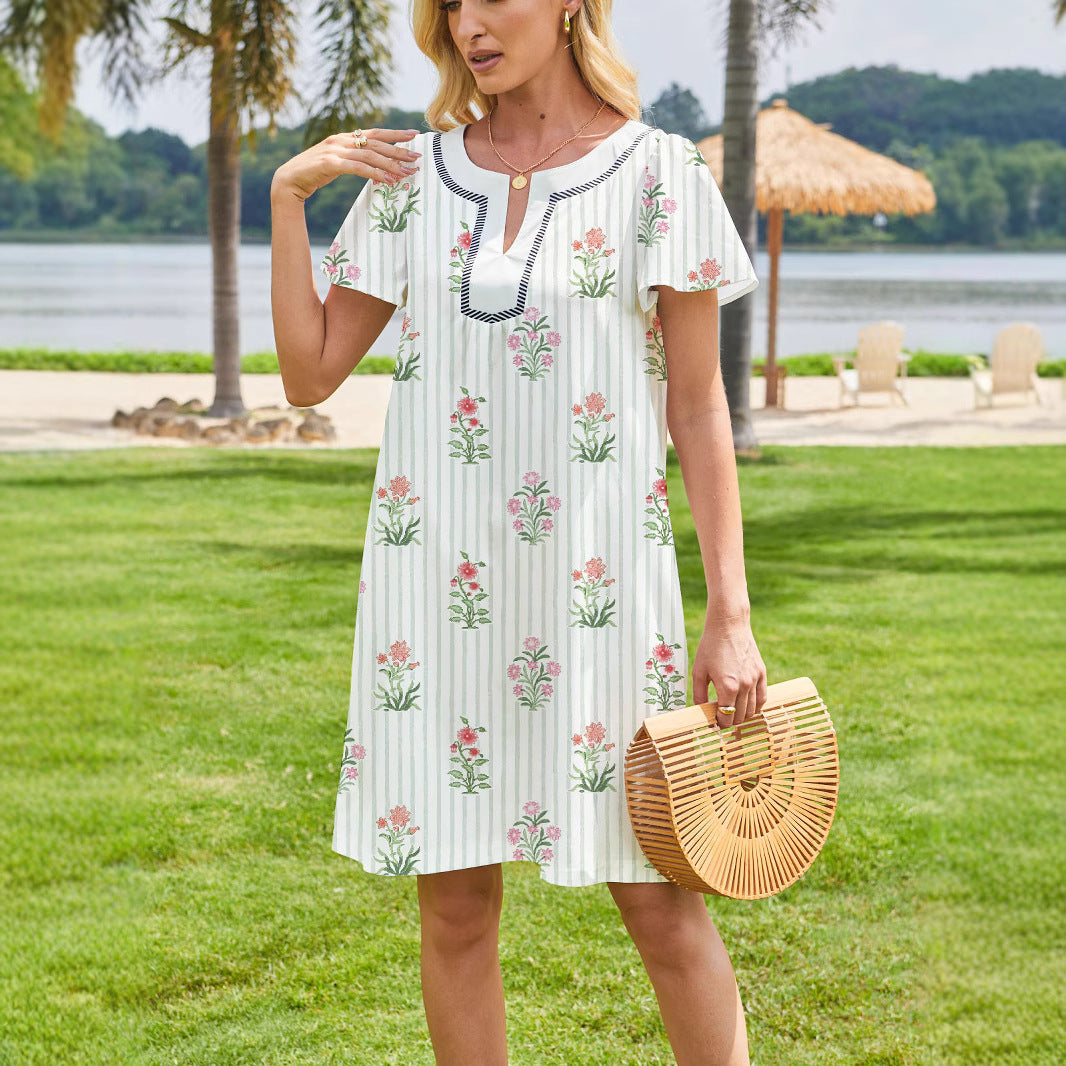 Floral-Sommerkleid «Capucine» · Puffärmel, leicht & luftig (Damen)