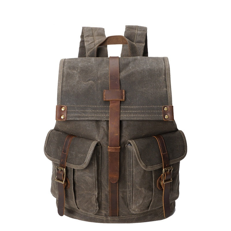 Vintage Reise-Rucksack aus Canvas