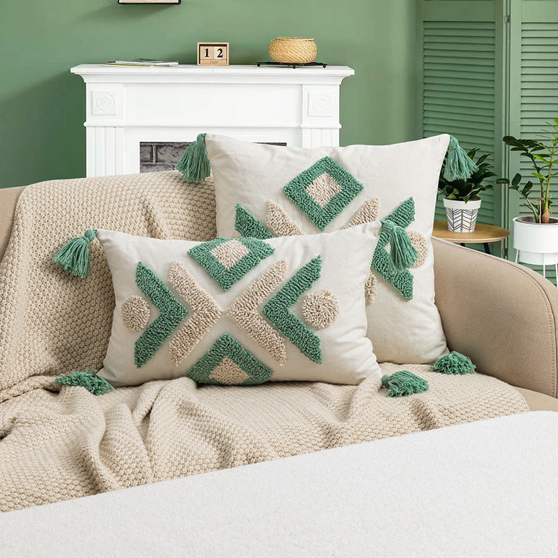 Boho-Kissenbezug mit geometrischem Muster – Bild 1 | LuxeStyle