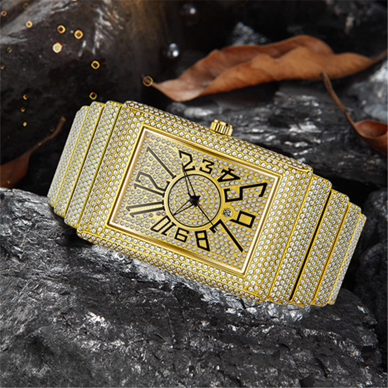 Herren-Armbanduhr mit Diamanten