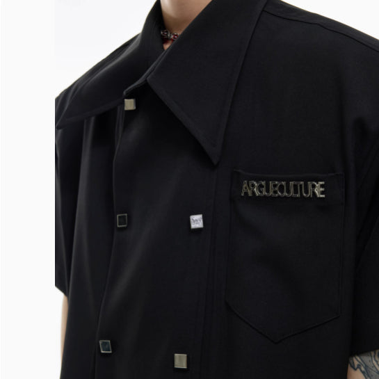 Lässiges Kurzarmhemd für Herren mit Metalldetails – Bild 3 | LuxeStyle