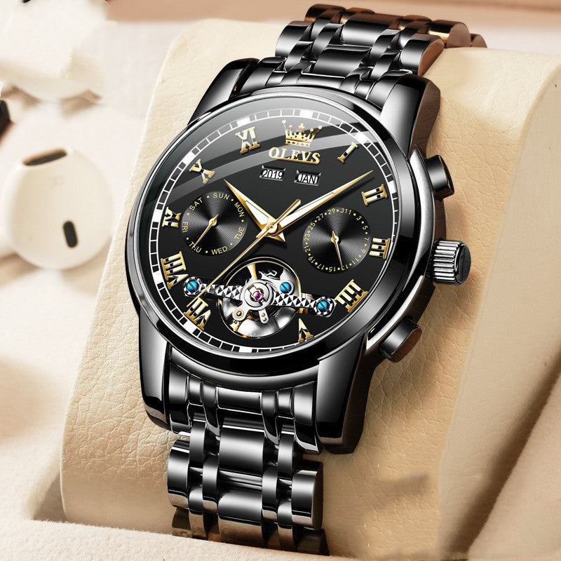 Wasserdichte Leucht-Herrenuhr mit Mechanikwerk – Bild 8 | LuxeStyle