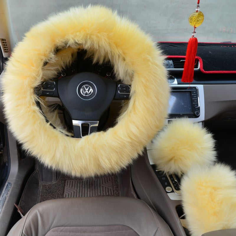 3-teiliges Lenkrad-Set aus Wolle