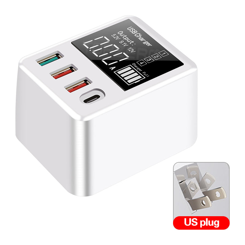 4-Port Reise-Ladegerät mit LED-Anzeige – Bild 5 | LuxeStyle