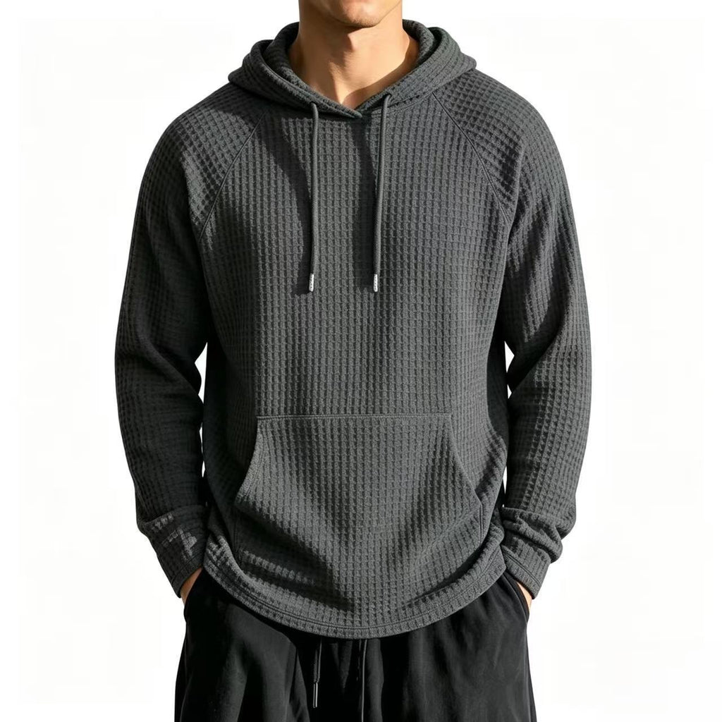 Herren Kapuzenjacke aus Waffelstrick