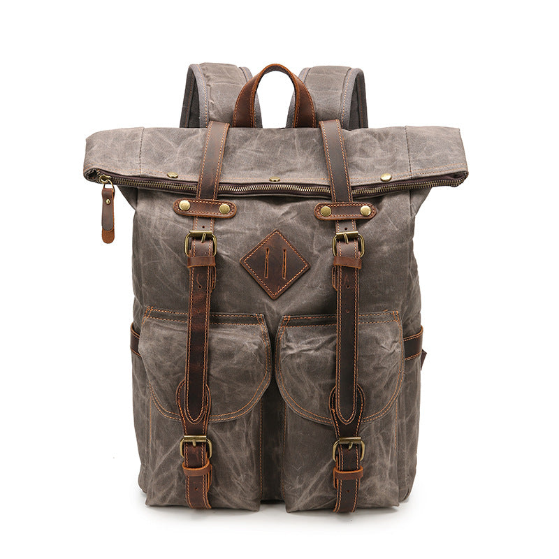 Retro Rucksack aus Canvas und Leder – Bild 9 | LuxeStyle