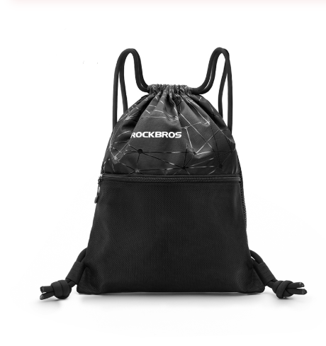 Schultertasche mit Zugband, 6,5 L, schwarz – Bild 2 | LuxeStyle
