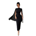 Elegantes Paillettenkleid mit Laternenärmeln