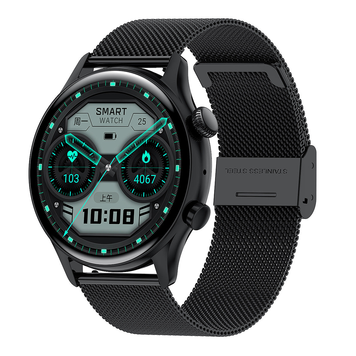 Rundes Display, wasserdicht, NFC-Bildschirm, Herzfrequenz-Monitor
