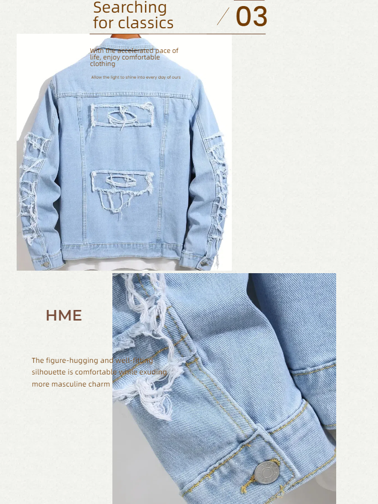 Lockere Jeansjacke im Korea-Stil – Y030S – Ansicht 3