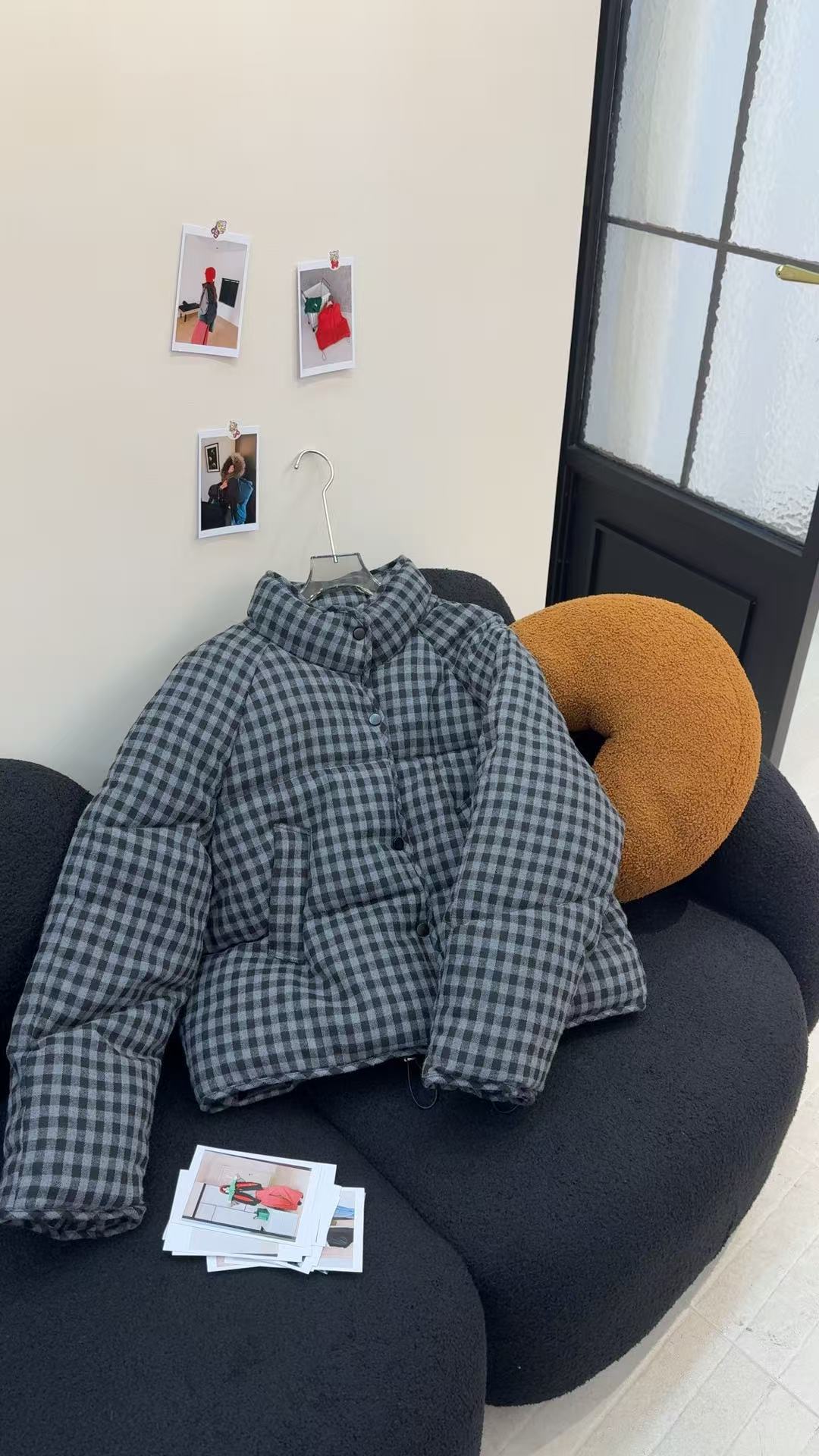 Gefütterte Jacke mit Karomuster – Bild 8 | LuxeStyle