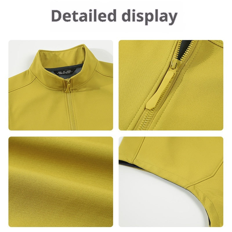 Softshell-Weste mit Stehkragen