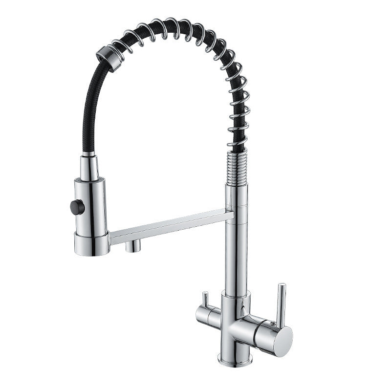 Küchenarmatur 3-in-1, schwarz, Edelstahl – Bild 3 | LuxeStyle