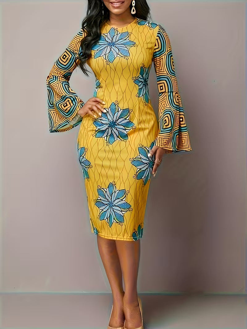 Rundhalsausschnitt Kleid
