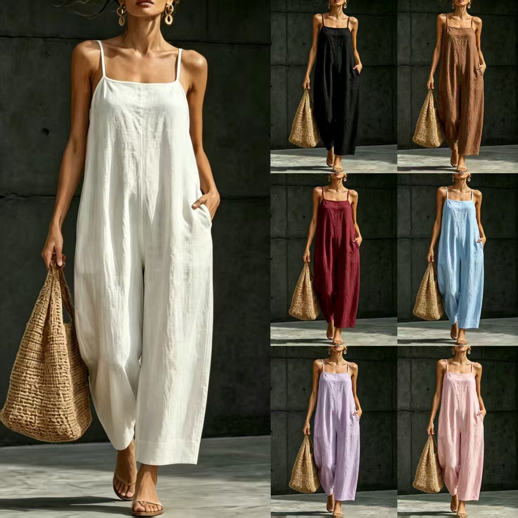Eleganter ärmelloser Jumpsuit mit Trägern