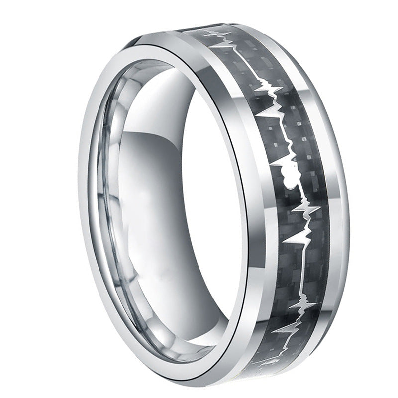 Titanring mit EKG-Muster – Bild 3 | LuxeStyle