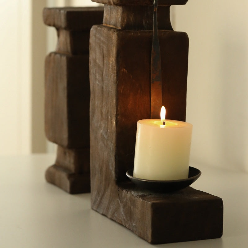 Holzkerzenhalter Vintage – Bild 4 | LuxeStyle