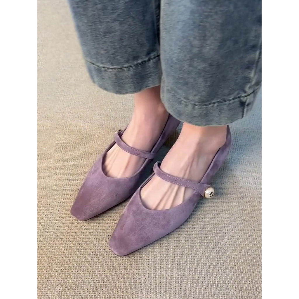 Mary Jane Slingback mit spitzem Zeh