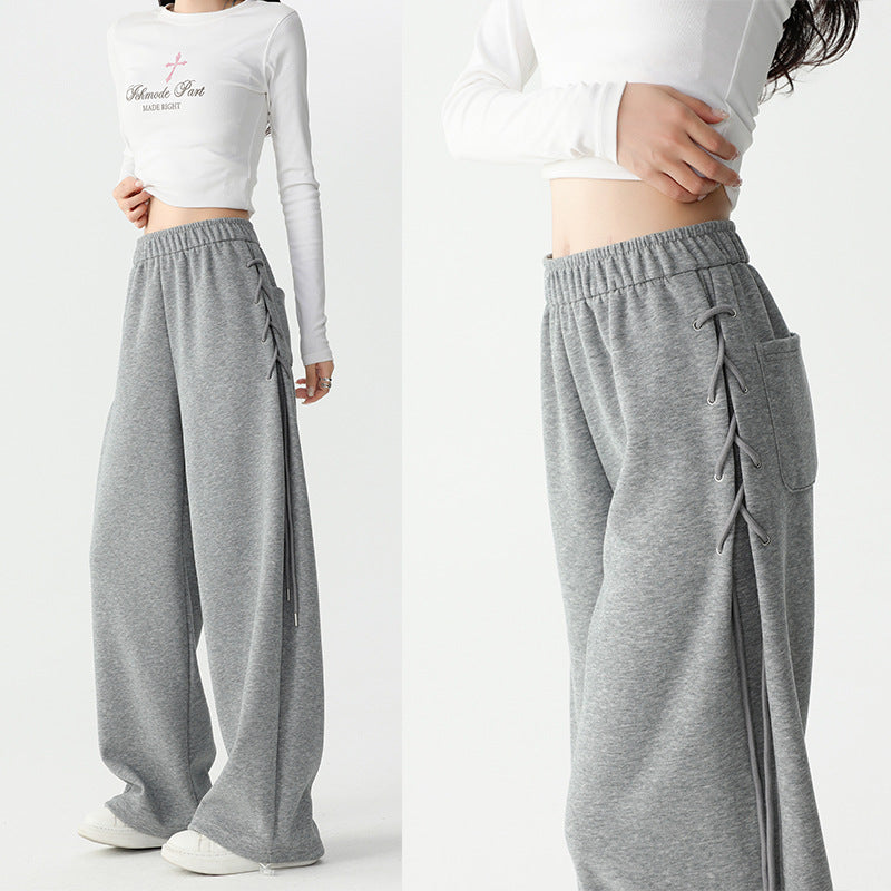Weite Freizeithose aus Baumwoll-Mix