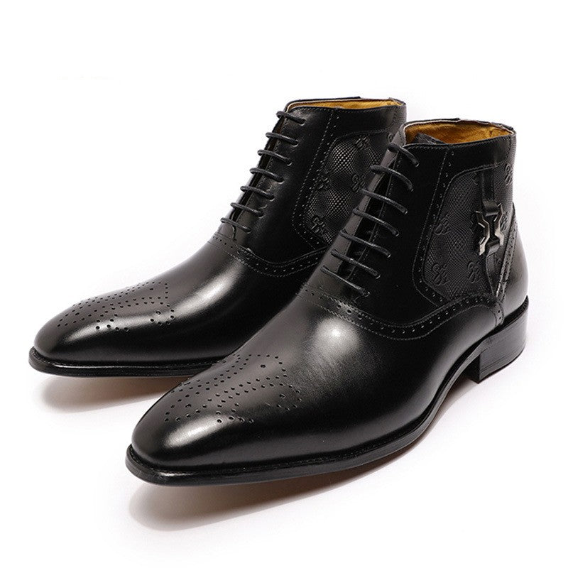 Herren-Lederstiefel mit Schnürung – Bild 12 | LuxeStyle