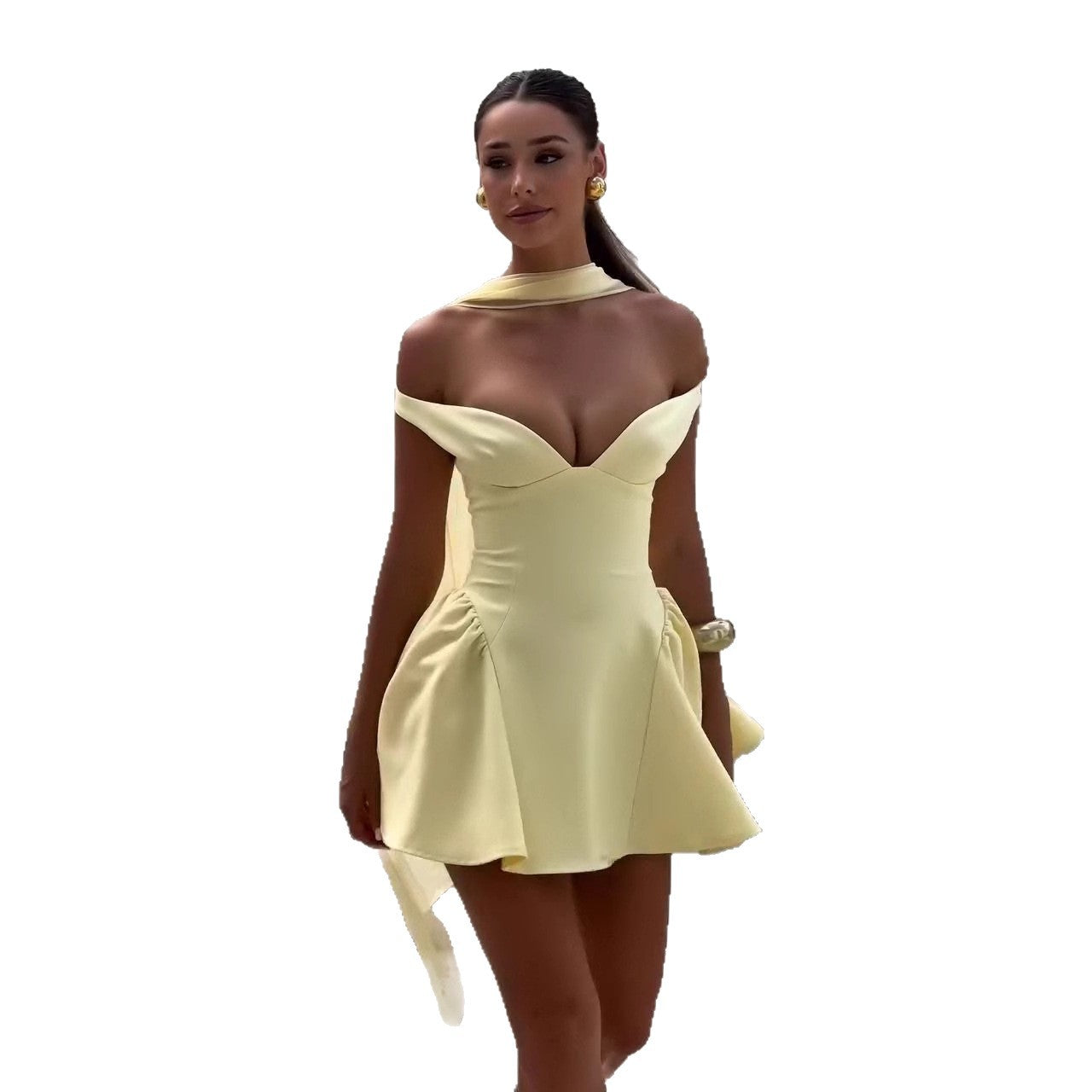 Elegantes ärmelloses A-Linien-Minikleid