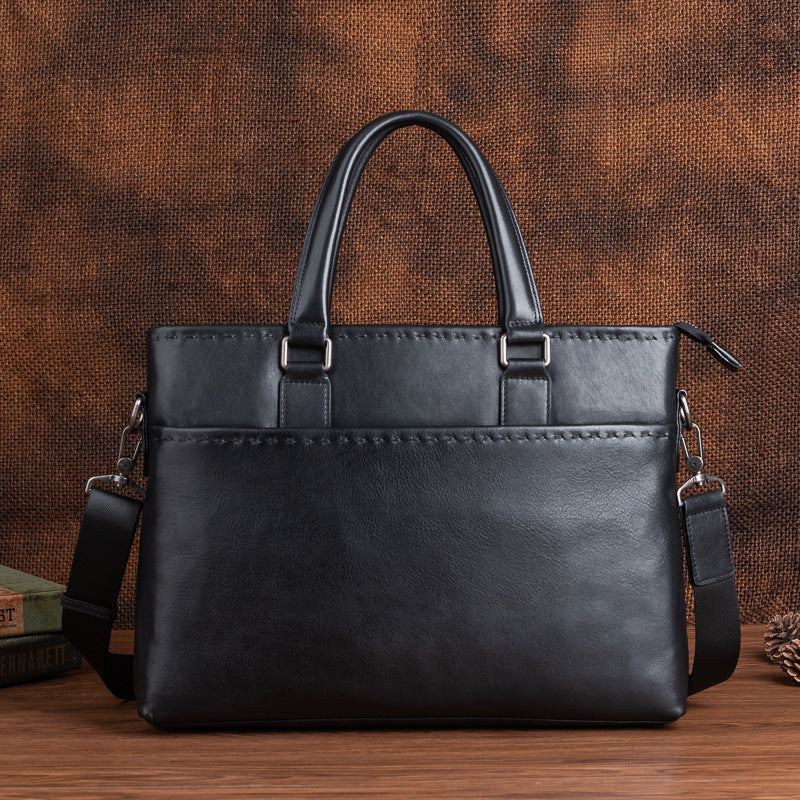 Herren Handtasche aus vollnarbigem Leder