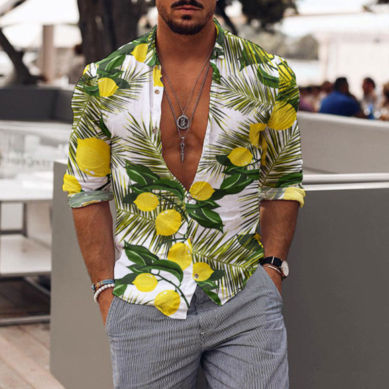 Herren Langarmhemd mit Print im Beach-Look – Bild 2 | LuxeStyle