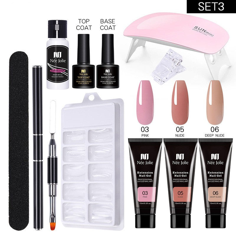 Manicure Gel-Set für Nagelverlängerung