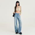 Vintage Wide-leg Jeans mit hohem Bund