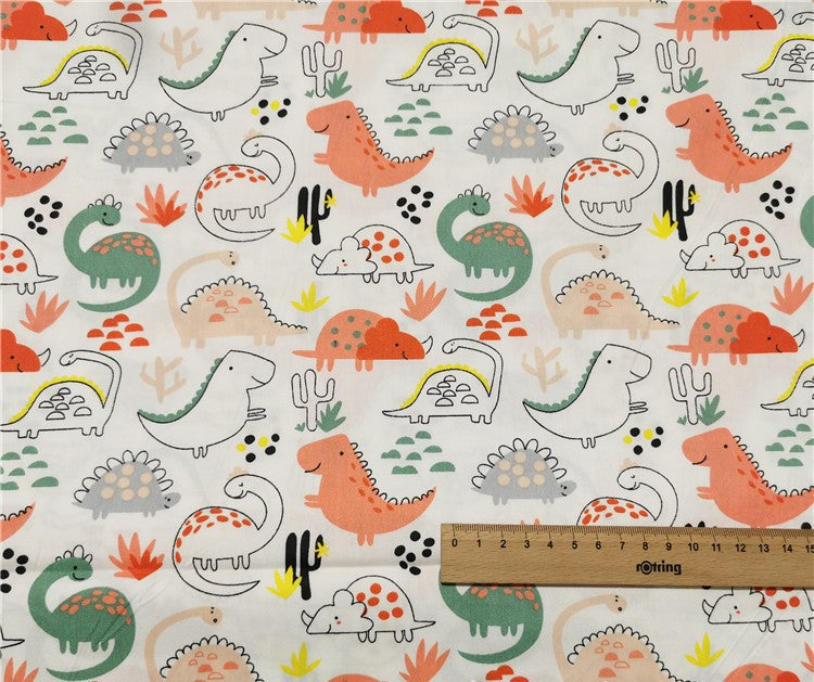 Dinosaurier Twill Baumwollstoff – Bild 7 | LuxeStyle