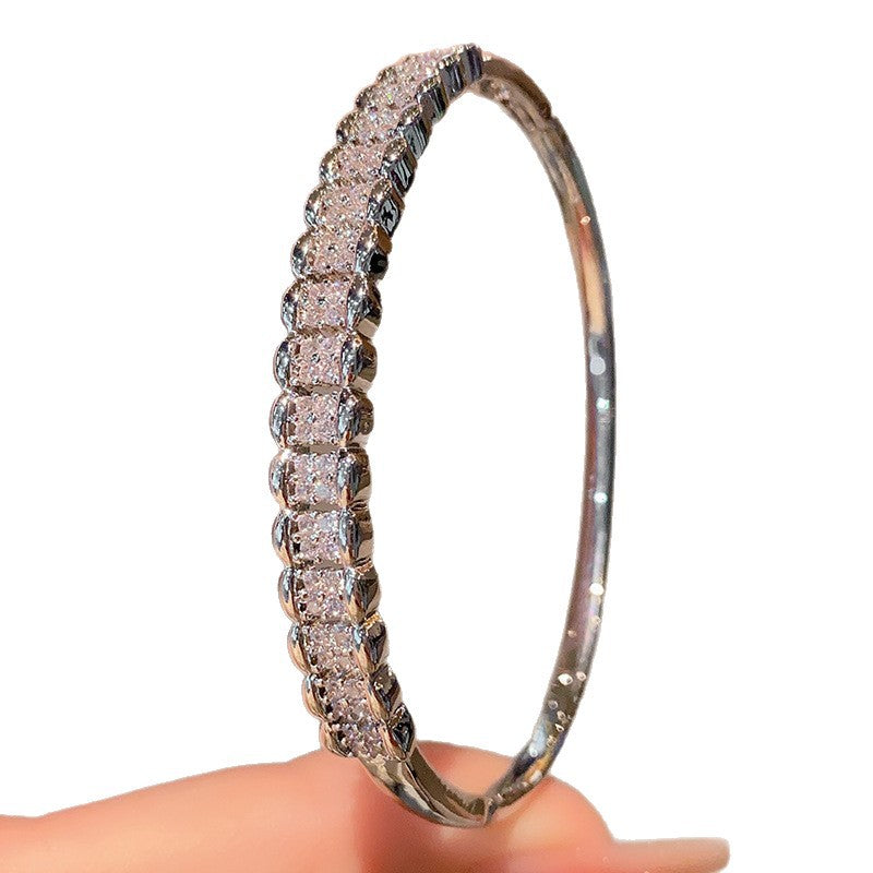 Zirkon-Armband zweifarbig Gelb und Weiss
