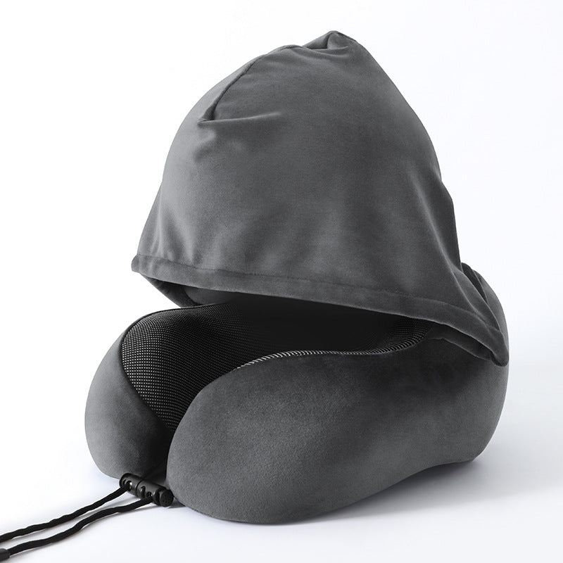 Nackenkissen mit Kapuze und Memory-Schaum – Bild 4 | LuxeStyle