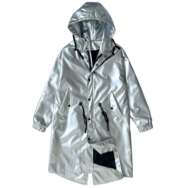 Langer Trenchcoat für Herren – locker, einfarbig – Bild 6 | LuxeStyle