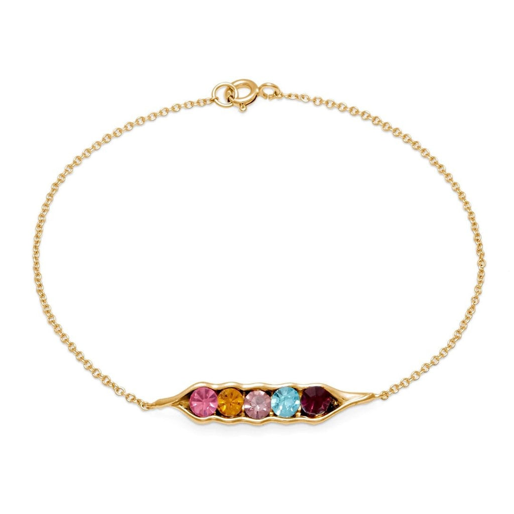 Personalisierbares Erbsen-Armband mit Zirkonia – Bild 3 | LuxeStyle