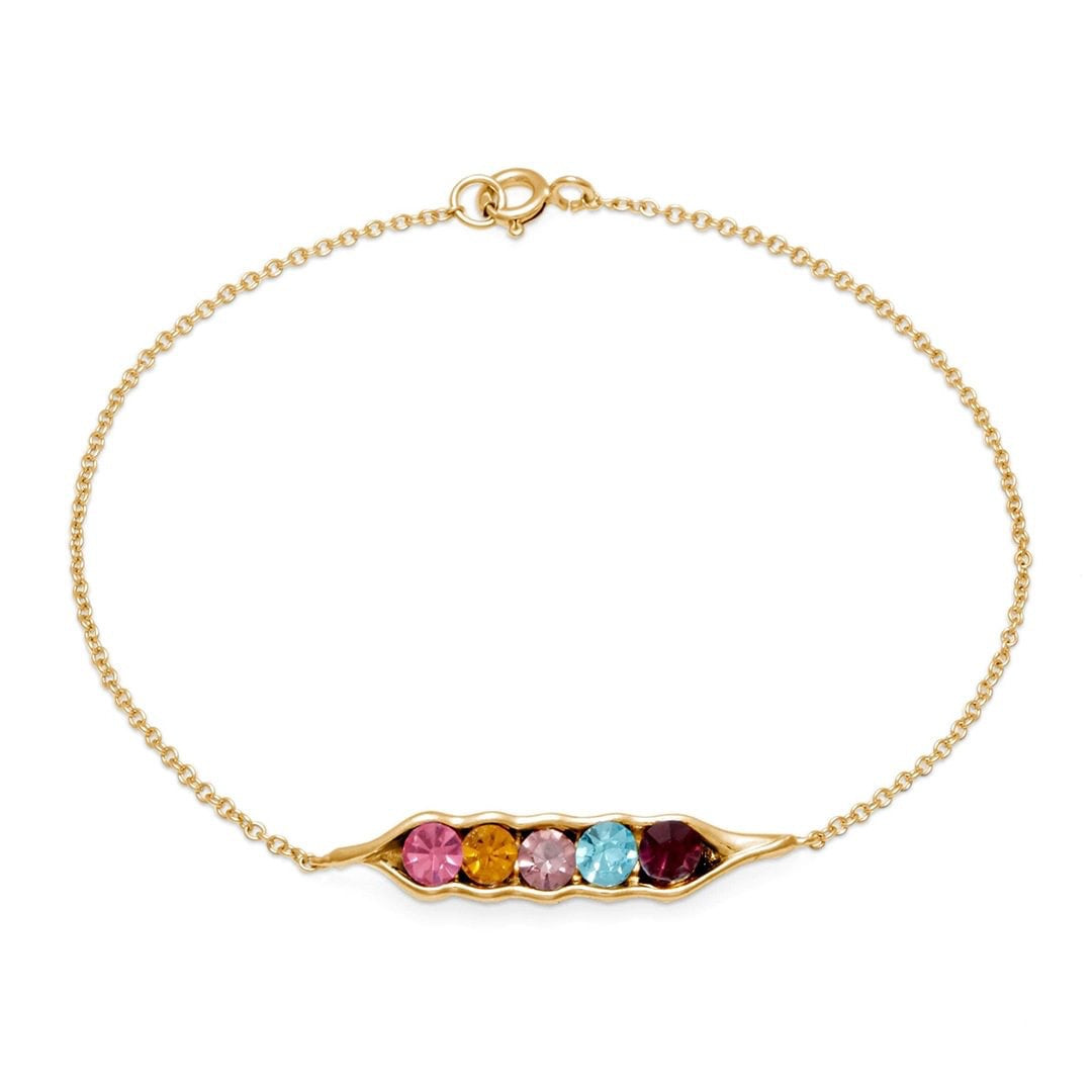 Personalisierbares Erbsen-Armband mit Zirkonia – Bild 3 | LuxeStyle