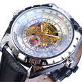 Automatische mechanische Armbanduhr mit blauem Glas