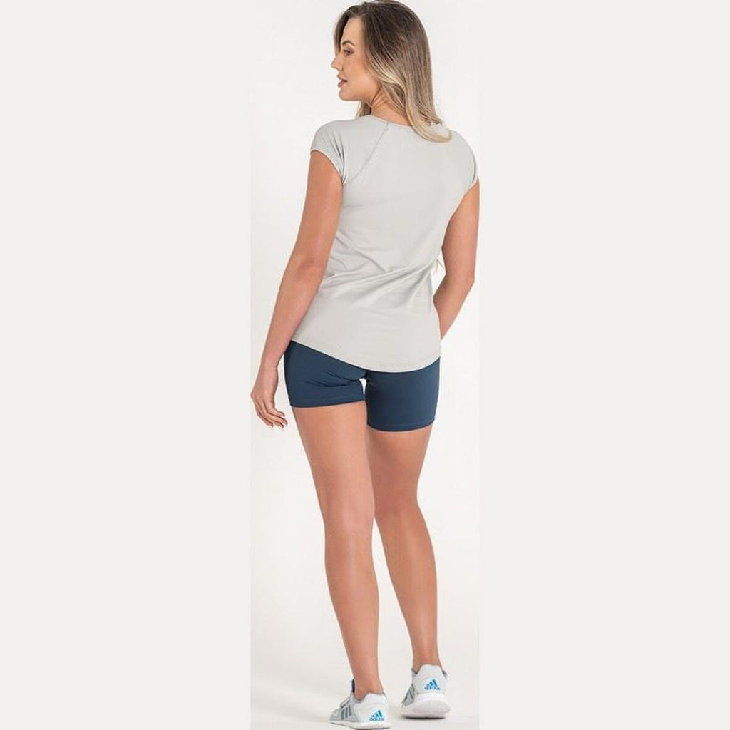 Damen Kurzarm-T-Shirt Ditchil Hellgrau Fitness
