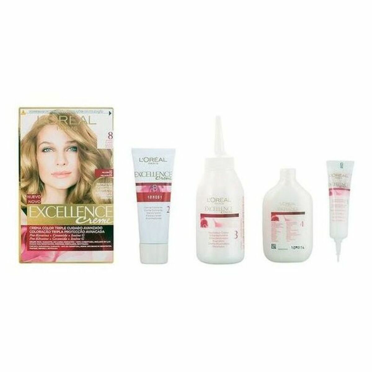 Dauerfärbung L'Oreal Excellence Nº 8 Rubio Claro Nº 8-Rubio Claro 192