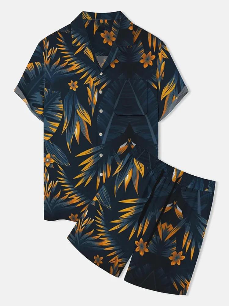 Polo-Hemd mit 3D-Print und Shorts-Set – Bild 14 | LuxeStyle